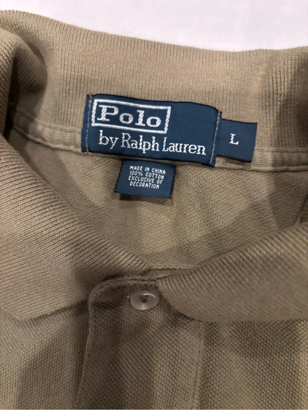Ralph Lauren Olive Polo Shirt with Embroidered Pony